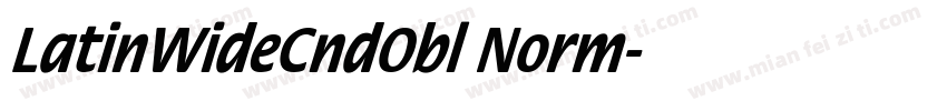 LatinWideCndObl Norm字体转换
